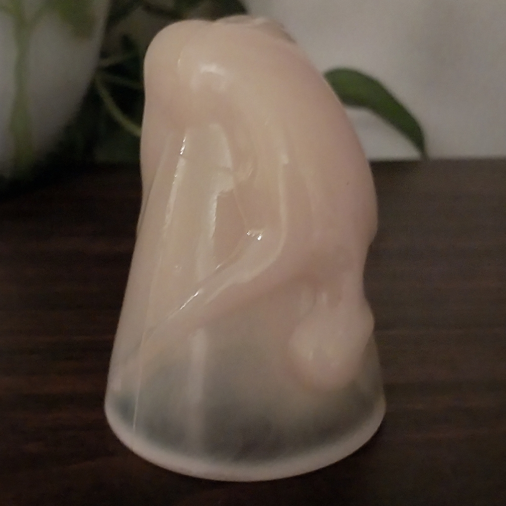 Mc Kee Bottoms Up Caramel Custard Glass Shot Glass  Circa 1920-30's 77725